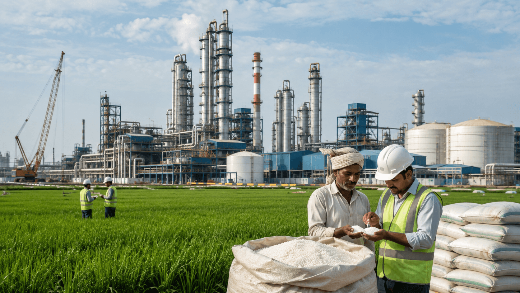  Fertilizer Beside Industrial Plant